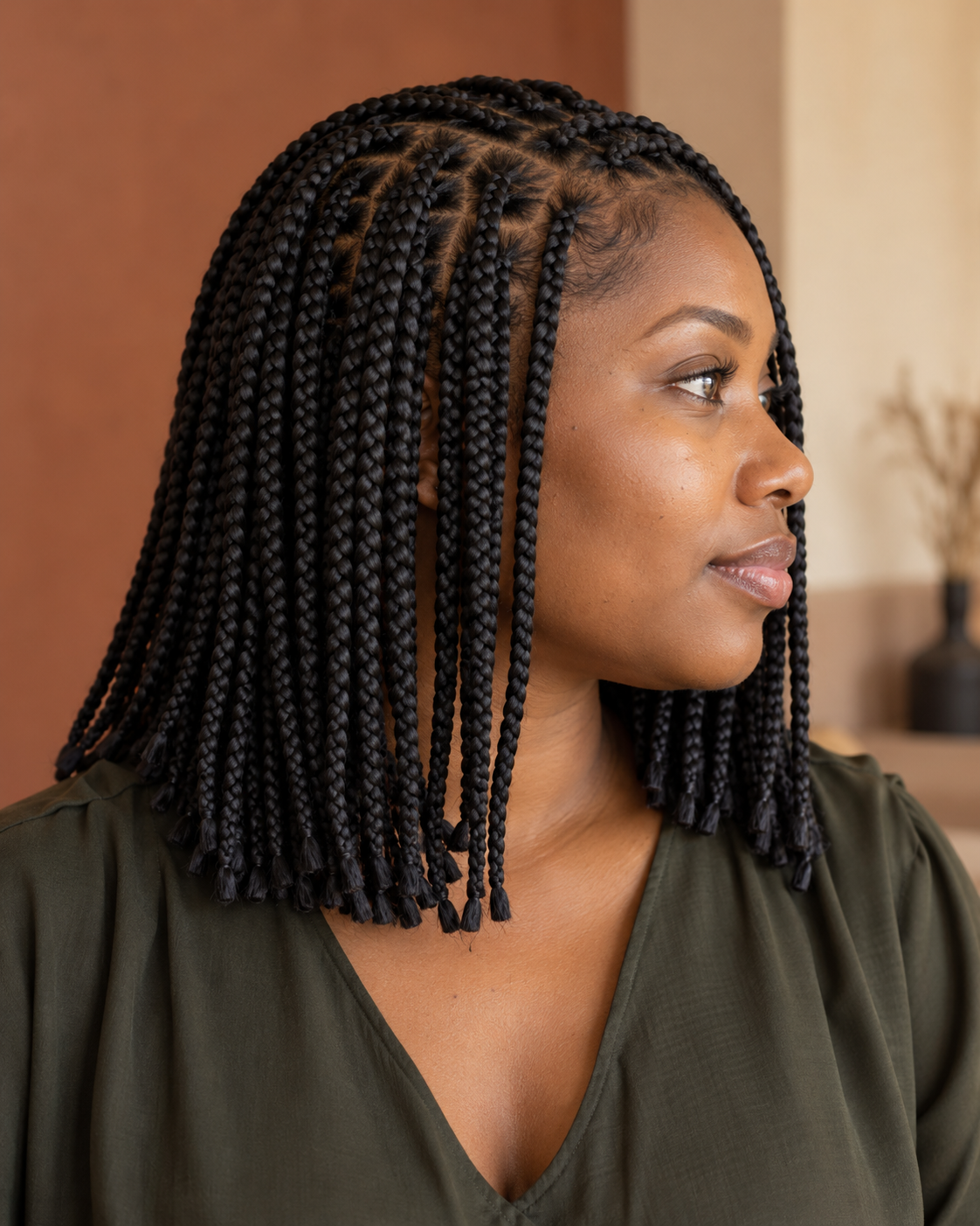 Exemple illustratif de box braids, créé par IA